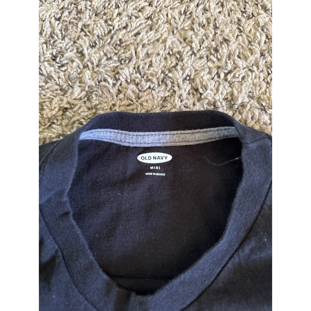 Old Navy Boys Black "Millennium Falcon" Short Sleeve Tee Size Medium (8) - Picture 3 of 4